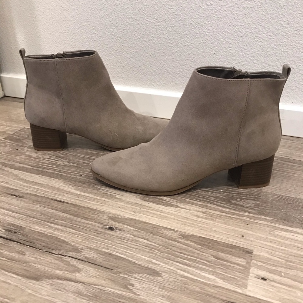 Tan Suede Booties